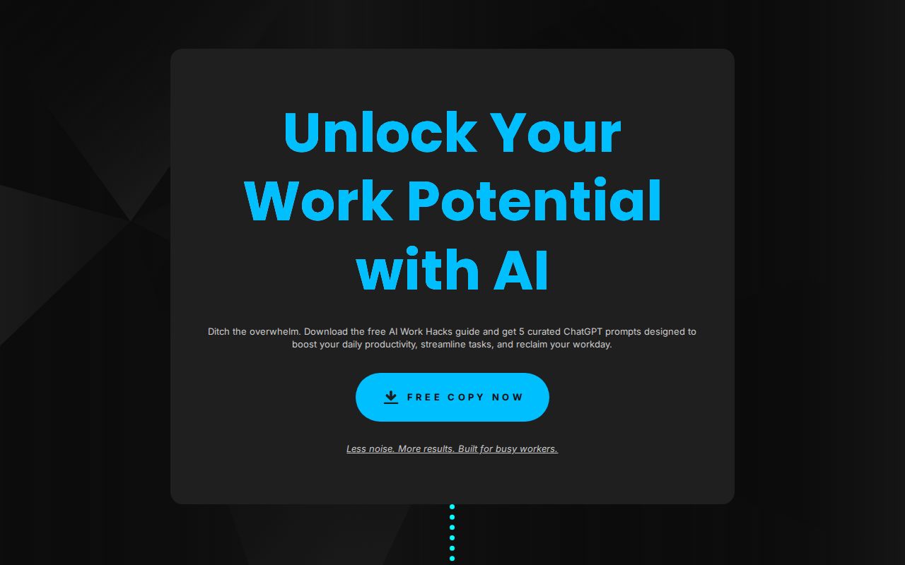 AI_Workhacks's tweet card. Ai work hacks
