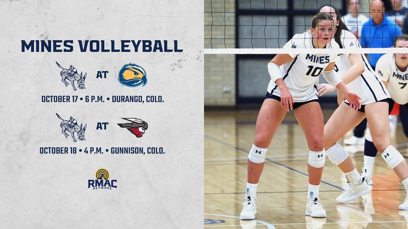 MinesAthletics's tweet card. Mines (12-4, 3-3 RMAC) at Fort Lewis (12-4, 6-1 RMAC) – Durango, Colo. – Friday, 6 p.m. [Live Stats] [RMAC Network]