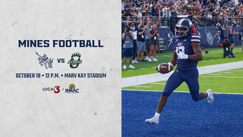 MinesAthletics's tweet card. Bouncing back last week with a win at South Dakota Mines, Colorado School of Mines comes home in Week 7 to host Adams State looking for a second straight victory.