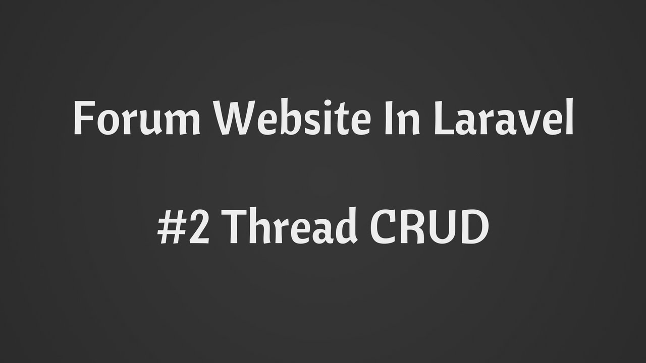 webdevmatics's tweet card. Thread CRUD: Build Forum Website in Laravel