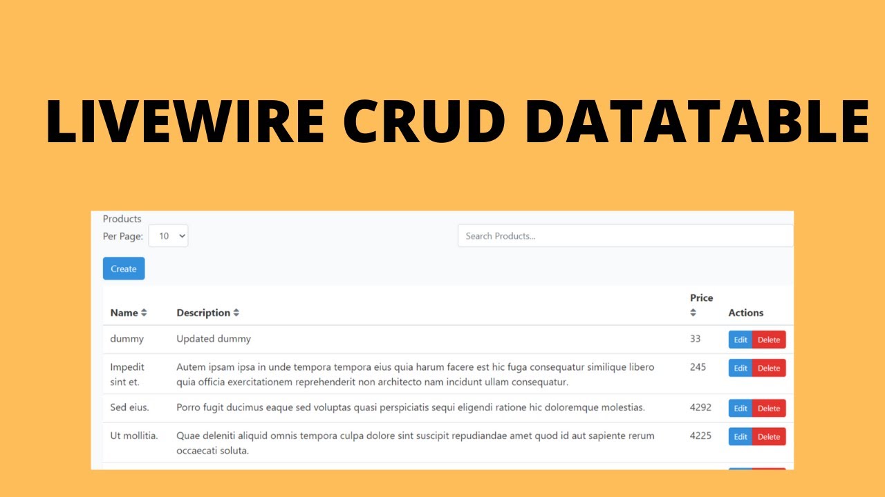 webdevmatics's tweet card. Livewire Crud Datatable