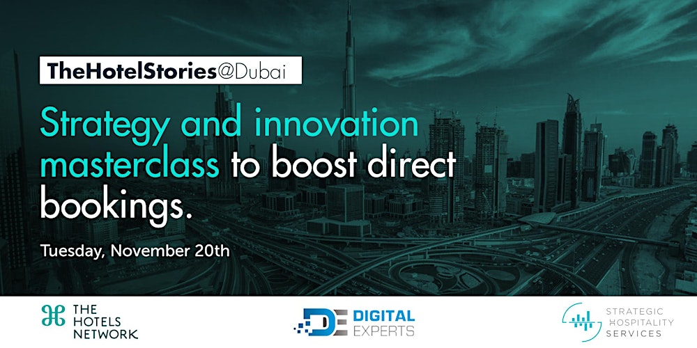 TDigitalexperts's tweet card. Join our interactive masterclass for hoteliers in Dubai. Focusing on creative and innovative ideas, we’ll be looking at how to optimize personalization to capture direct clients and increase revenu...