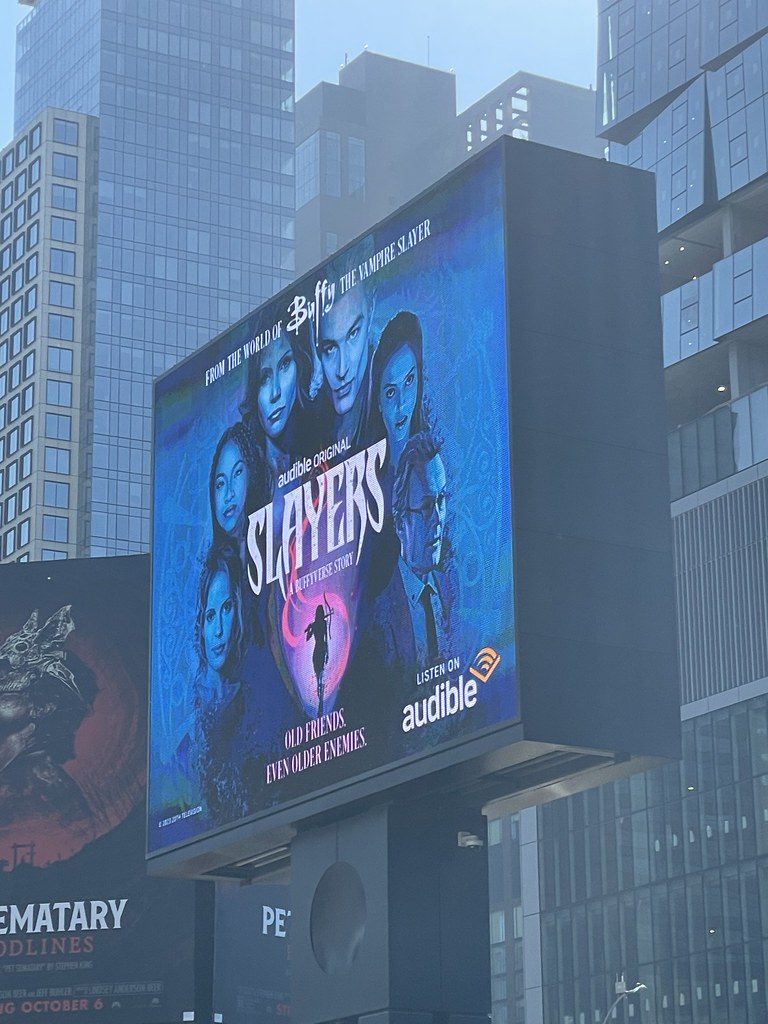 jeanbugc's tweet card. Audible's SLAYERS at NYCC 2023