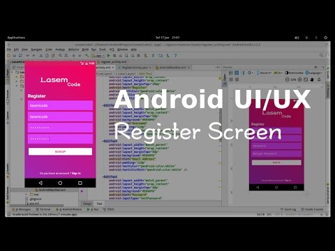 lasemcode's tweet card. Android Register screen - Android UI