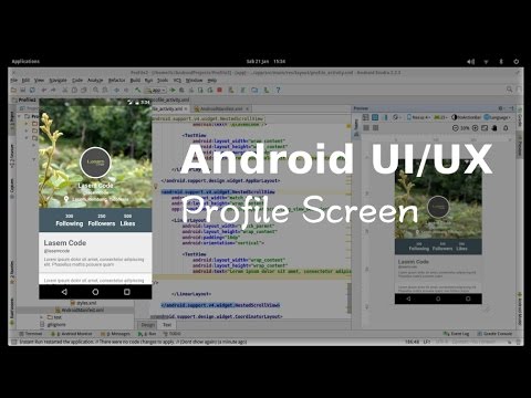 lasemcode's tweet card. Android Profile Interface Design - Android Design