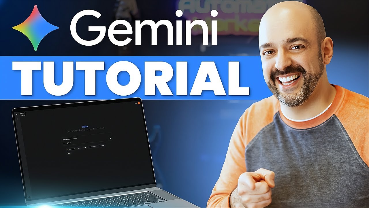 automatedmarktr's tweet card. The ONLY Google Gemini Tutorial You Need! Use Gemini Like a Pro in...