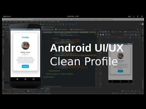 lasemcode's tweet card. Clean Android Profile Interface - Android UI