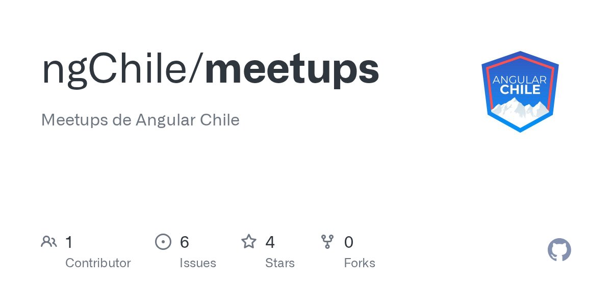 angularChile's tweet card. Meetups de Angular Chile. Contribute to ngChile/meetups development by creating an account on GitHub.