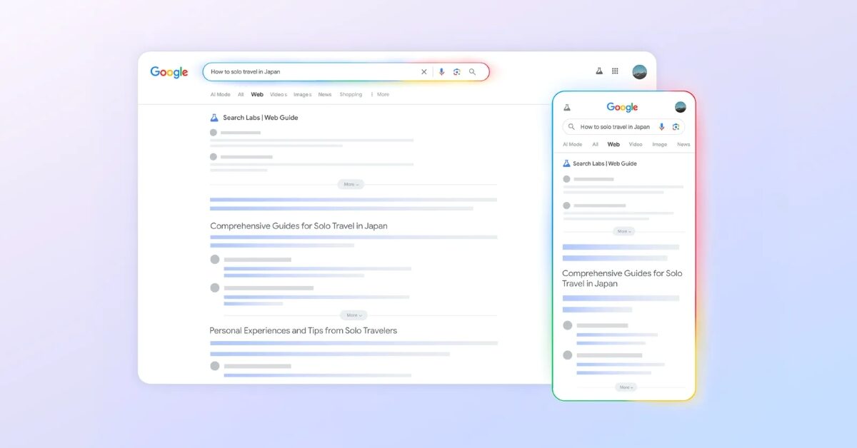 RLDI_Lamy's tweet card. Google présente Web Guide, une nouvelle fonctionnalité qui vise à organiser les liens de recherche grâce à l'IA. Celle-ci est encore en phase de test.