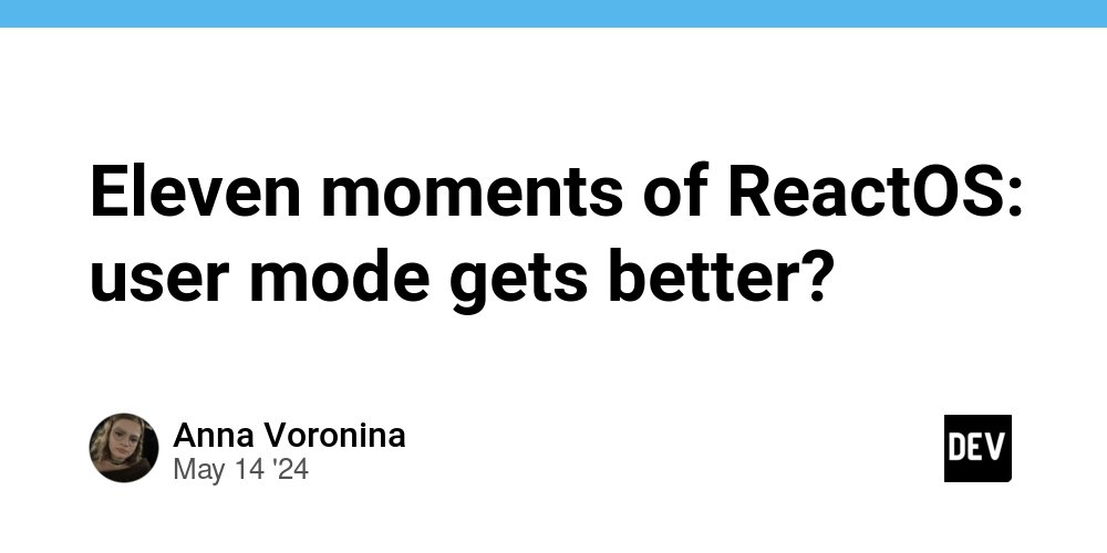 prod42net's tweet card. ReactOS is a project where the victory over regression and the delivery of a new feature (or its...