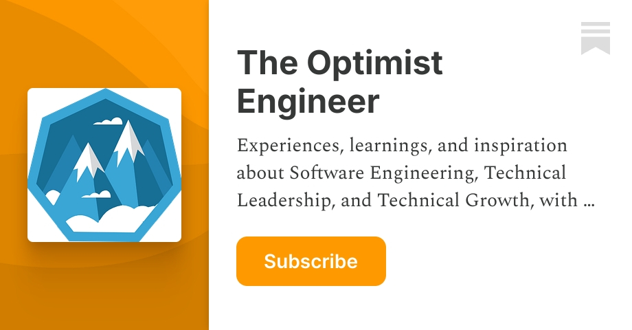 arrayexception's tweet card. Experiences, learnings, and inspiration about Software Engineering, Technical Leadership, and Technical Growth, with a bit of optimism. Interesting for Tech Leads and software makers from Startups to...