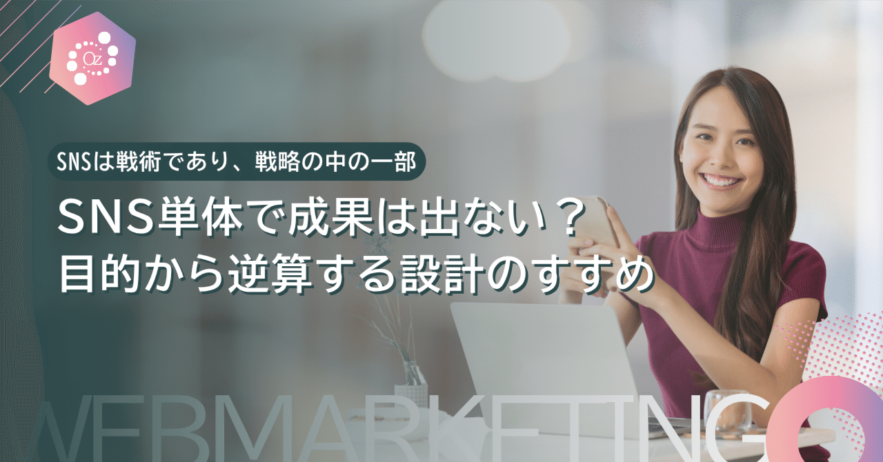 WorkSmart_Lab's tweet card. 「そろそろうちもSNSをやった方がいいんじゃないか」 「とりあえずInstagramを始めてみようと思っている」 「なんの前触れもなくSNS担当になってしまった…」 そんな中小企業の経営者や、いきなりSNSを任された担当者の方に、まずお伝えしたいことがあります。 それは SNS単体で成果を出すのは、とても難しいということです。 SNSは“手段”であって、“目的”ではない SNSは確かに便利な...