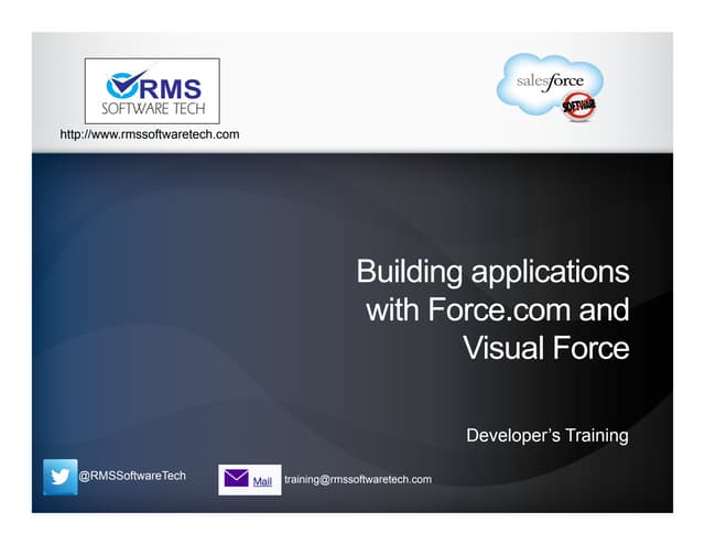 RMSSoftwareTech's tweet card. Salesforce.com Training Course Agenda