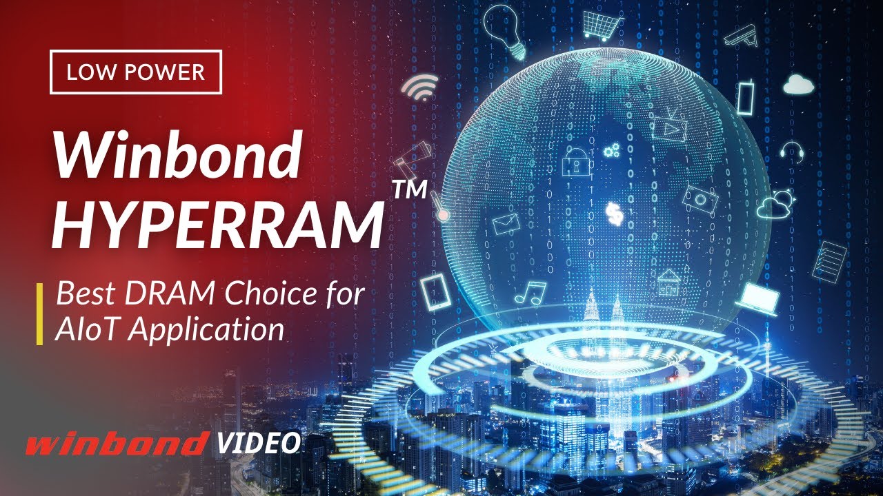 techdesign_com's tweet card. Winbond HYPERRAM™ Best DRAM Choice for AIoT Application
