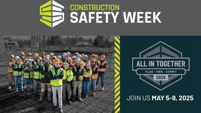 BuildUsingSteel's tweet card. During Construction Safety Week, May 5 to 9, the industry highlights safer practices like using prefabricated short span steel bridges to reduce jobsite risks.