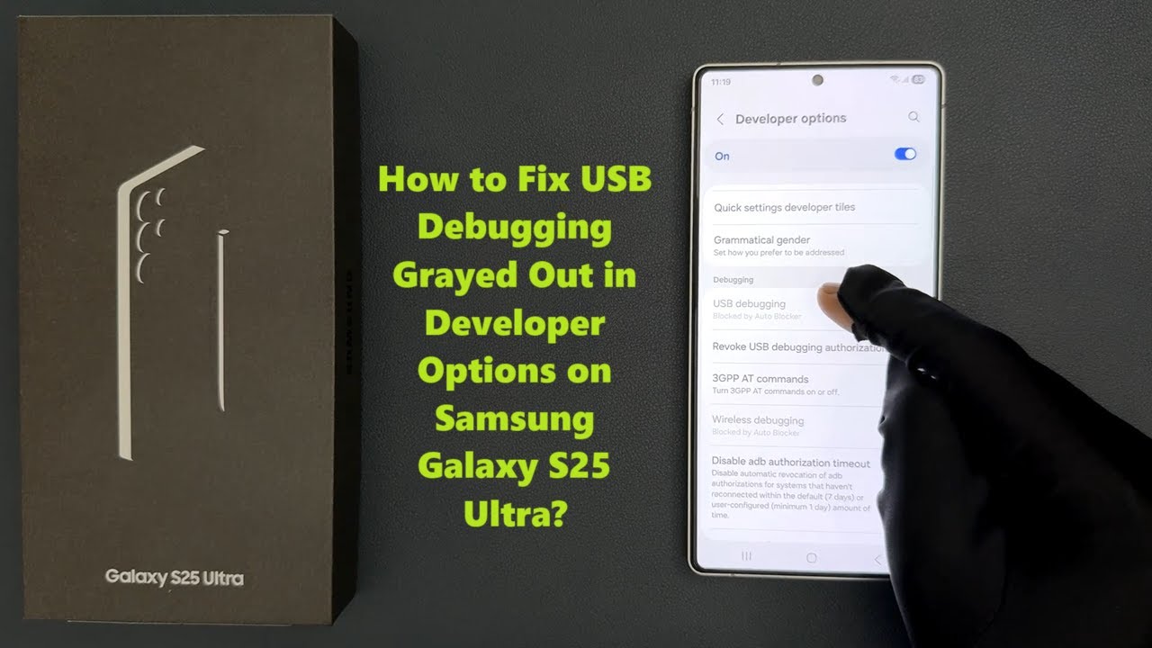 TechMeSpot's tweet card. How to Fix USB Debugging Grayed Out in Developer Options on Samsung...