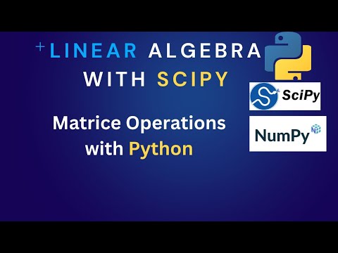 epythonlab1's tweet card. Linear Algebra: Learn Matrice Operations with Python