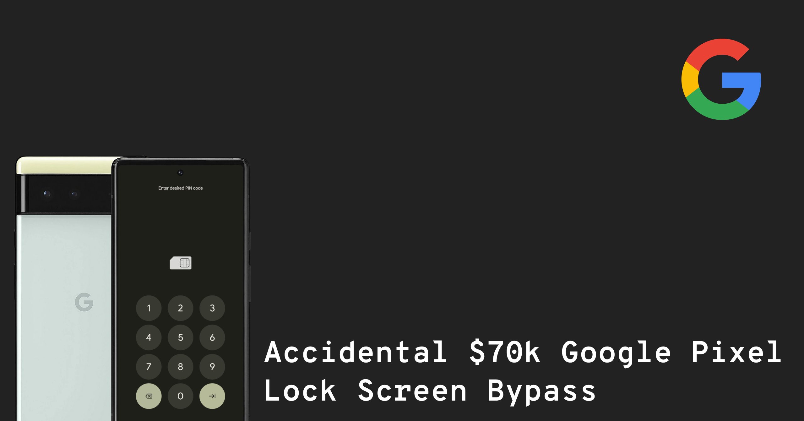 xdavidhu's tweet card. Accidental $70k Google Pixel Lock Screen Bypass