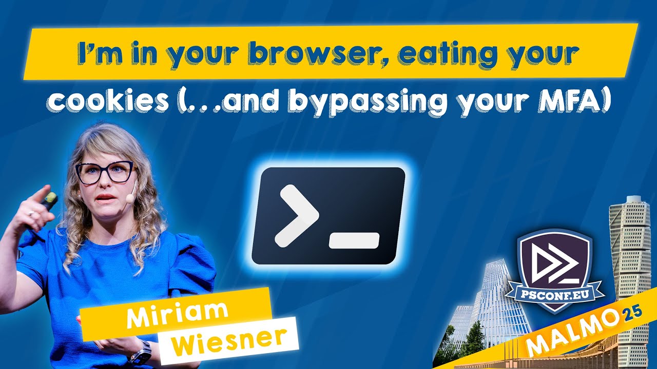 PSConfEU's tweet card. I’m in your browser, eating your cookies - Miriam Wiesner - PSConfEU...