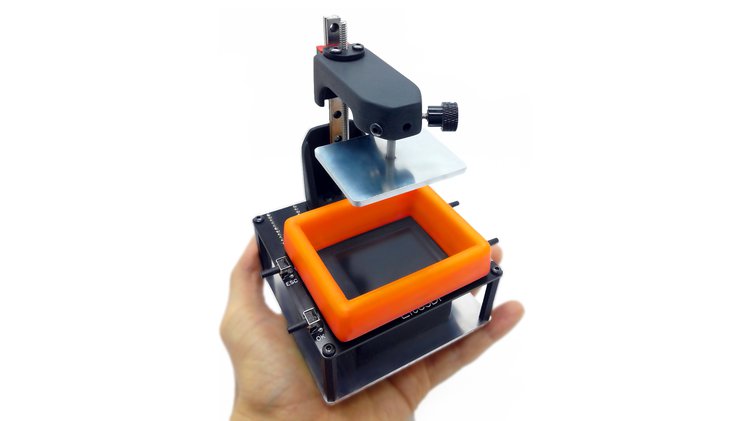 ArduinoHandbook's tweet card. An Arduino-based, open source MSLA / LCD-SLA resin micro 3D printer kit
