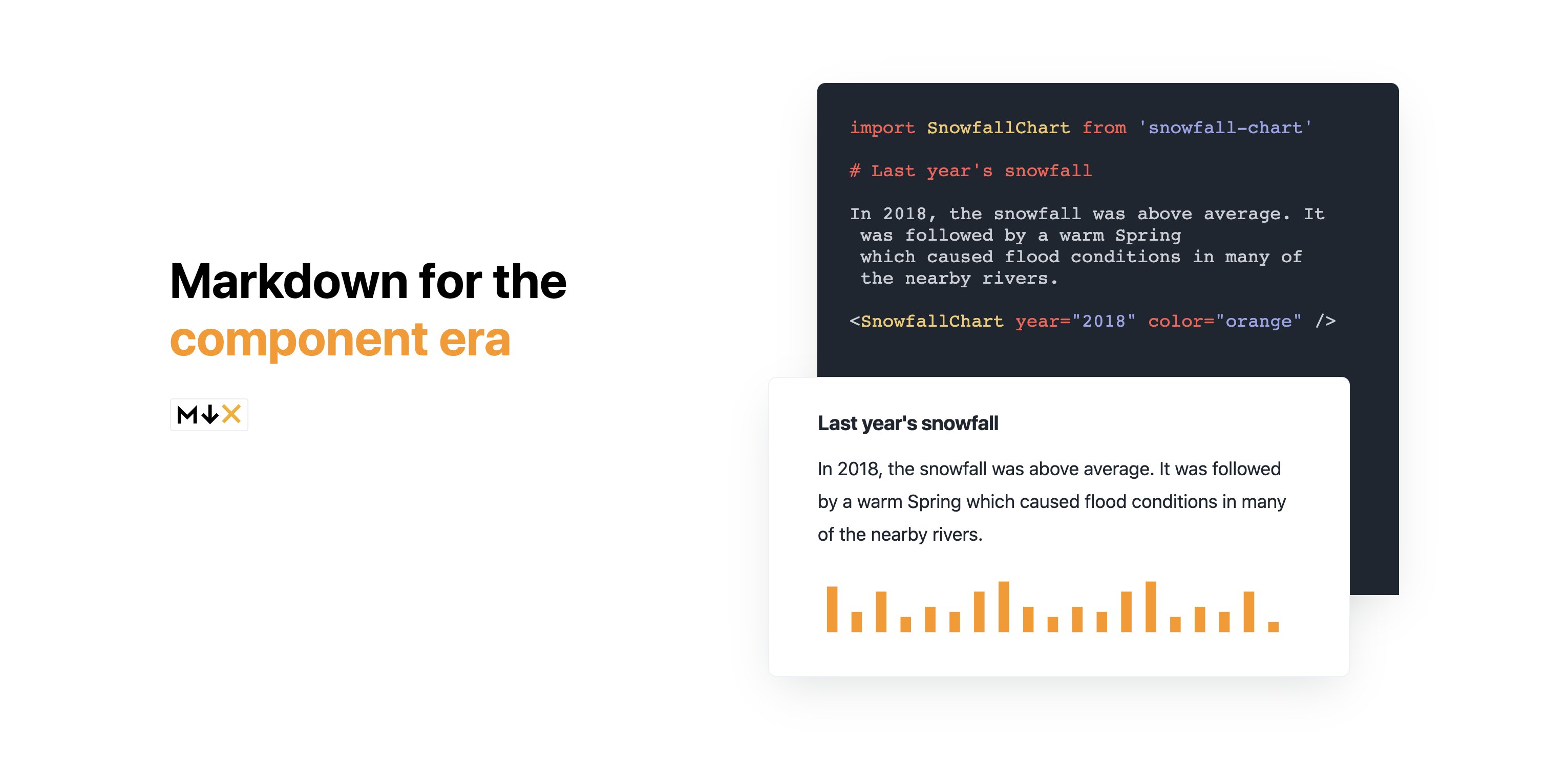 JavaScript10000's tweet card. Markdown for the component era. Contribute to mdx-js/mdx development by creating an account on GitHub.