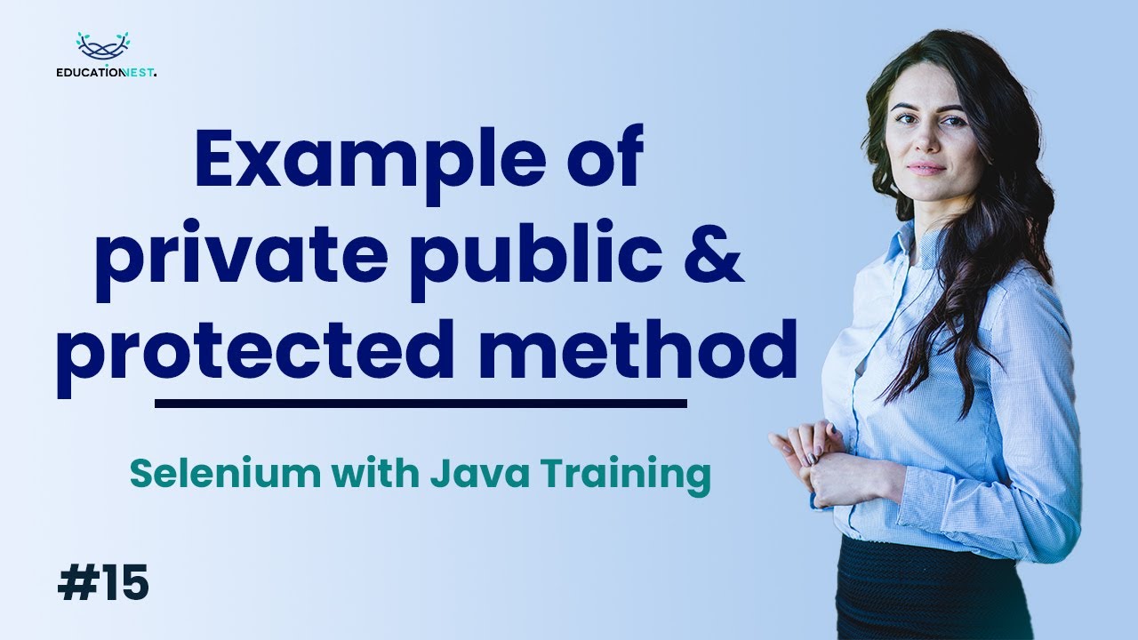 EducationNest's tweet card. Crucial Methods Decoded: Public, Private, and Protected in Selenium...