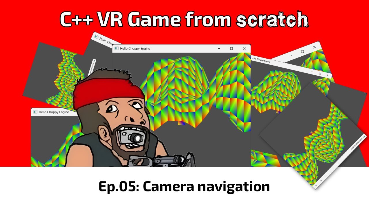 omigamedev's tweet card. C++ VR Game from scratch: E05 - Camera navigation