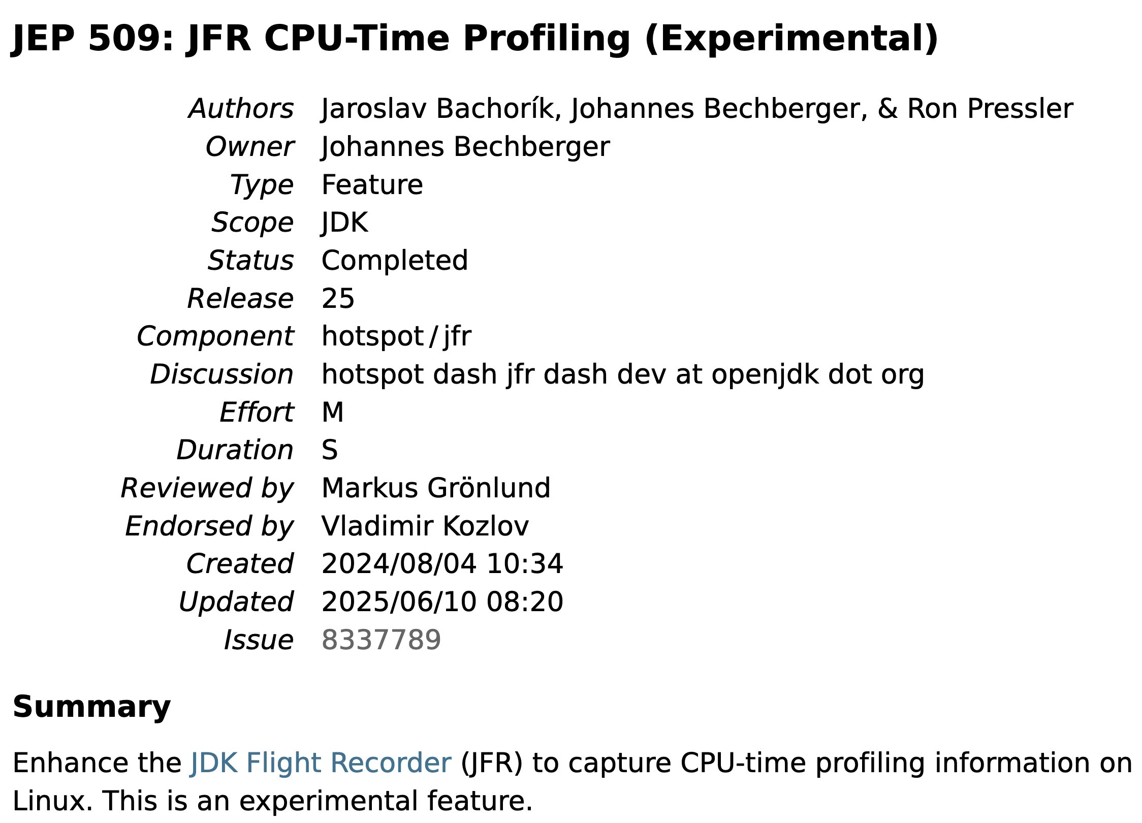 parttimen3rd's tweet card. Learn all about Java 25's new CPU-time profiler and why it matters in this weeks blog post from the creator himself.