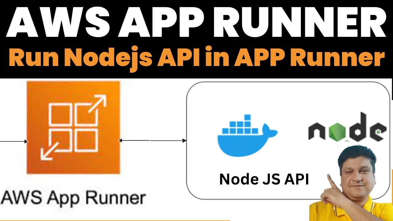 codeonedigest's tweet card. Setup AWS APP Runner Service | Deploy Nodejs JavaScript API in Amazon...