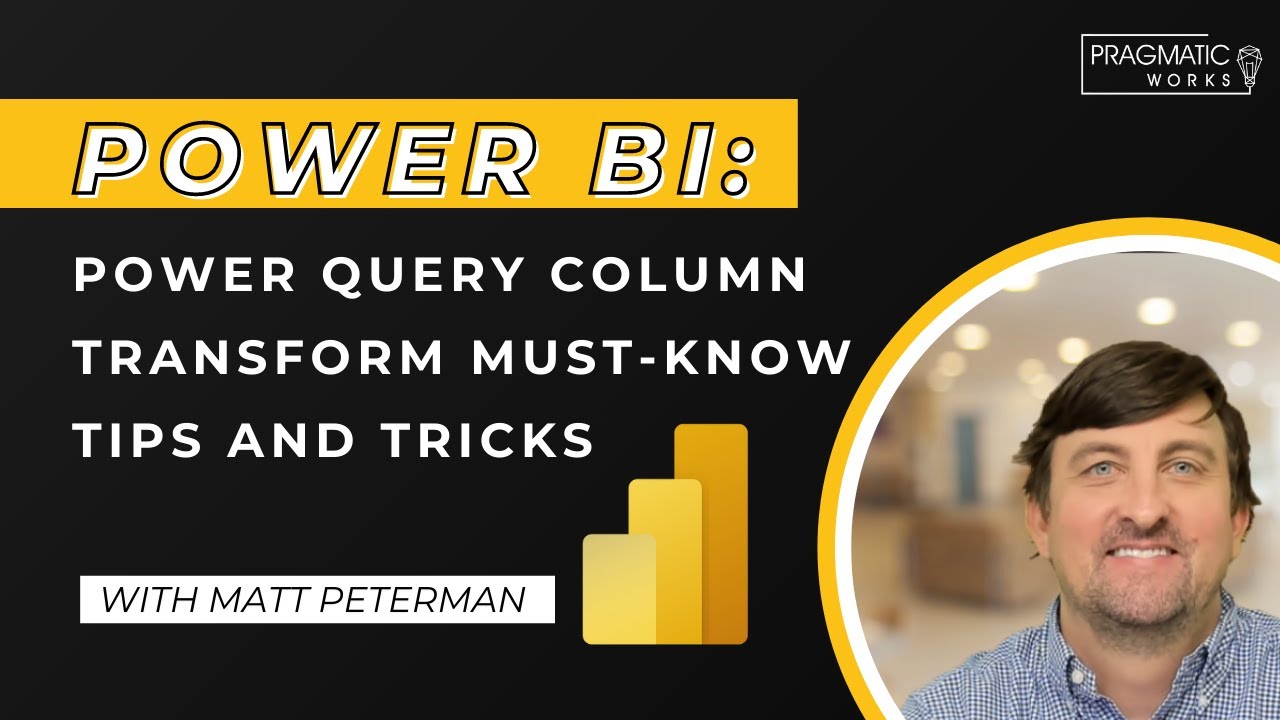 mattpetersonbi's tweet card. Power BI: Power Query Column Transform Must-Know Tips and Tricks🔍
