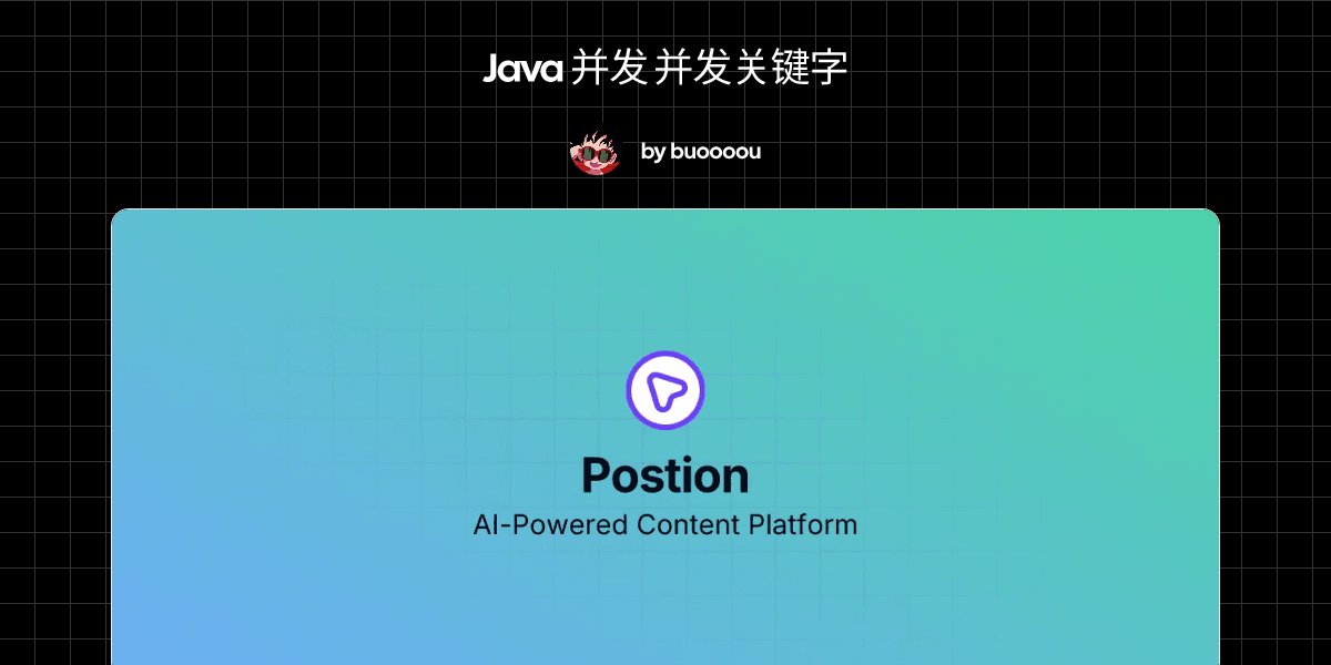 BuouNext's tweet card. Java 并发 并发关键字 - Java