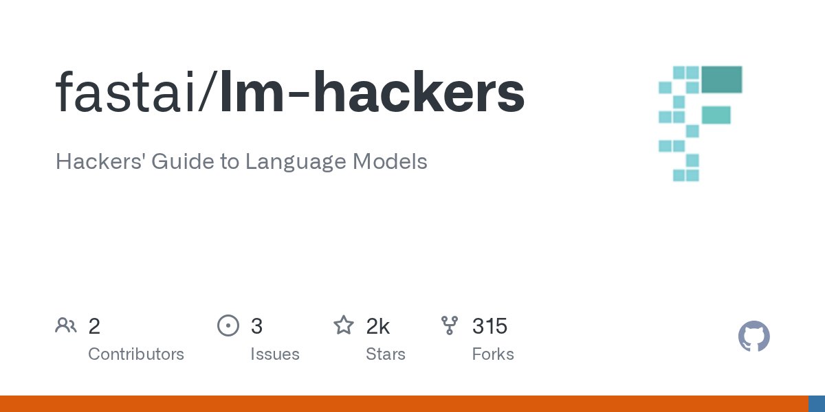 grandiopanda's tweet card. Hackers' Guide to Language Models. Contribute to fastai/lm-hackers development by creating an account on GitHub.