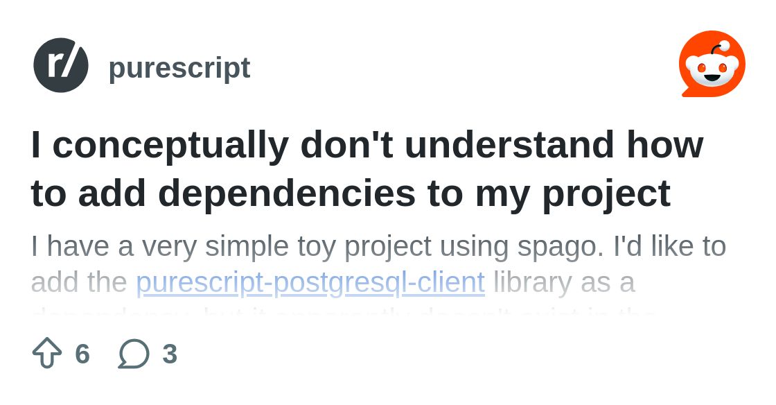 purescript's tweet card. Explore this post and more from the purescript community