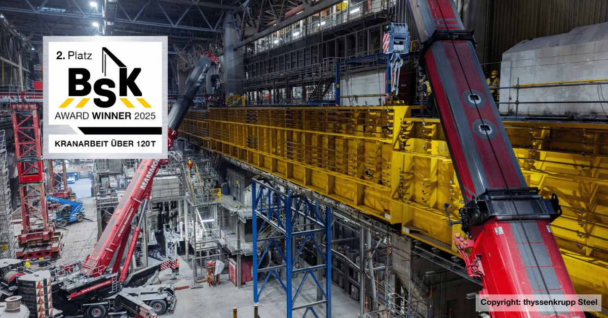 HeavyLift_News's tweet card. What an incredible honour and proud moment for Mammoet to receive three BSK Awards, recognizing technical excellence, practiced teamwork, and a high level of safety.     1st place – Installation...