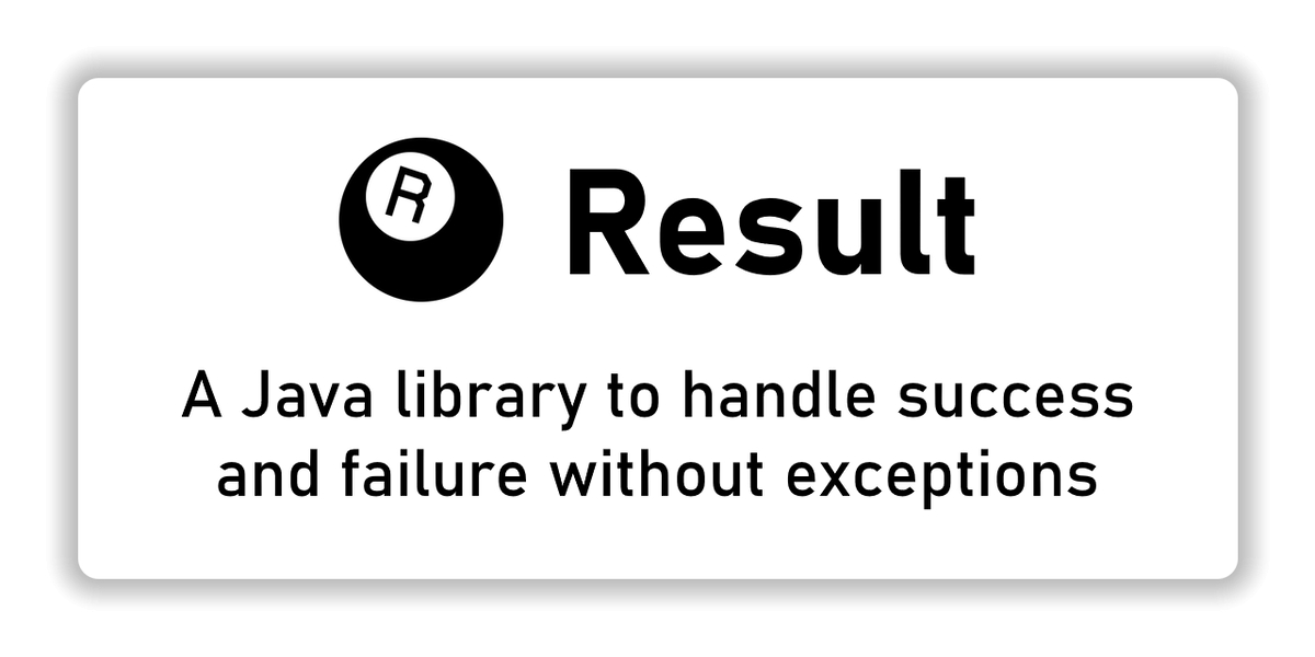 gcalvo's tweet card. A Java library to handle success and failure without exceptions