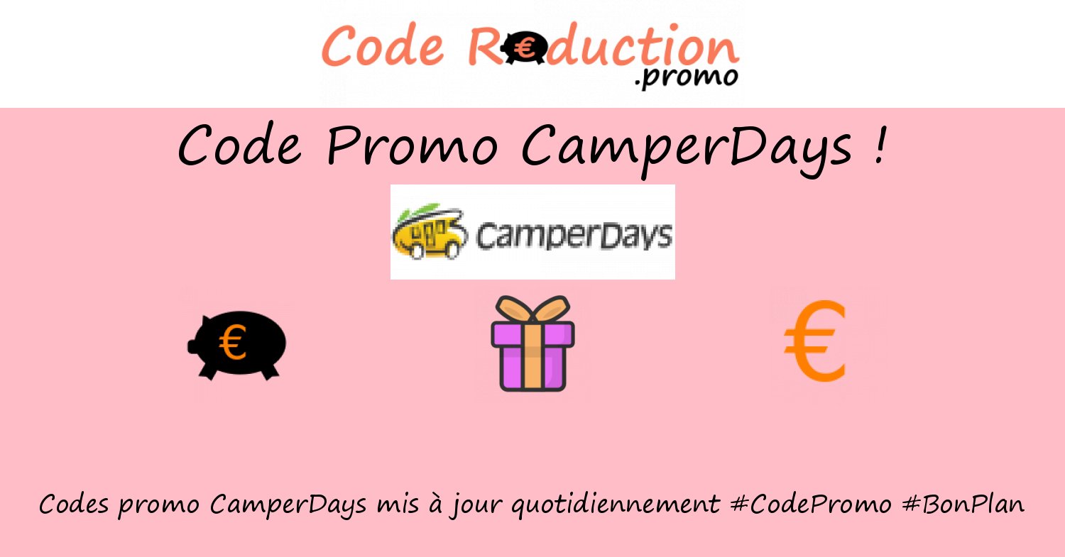 CodeRed_Promo's tweet card. ᐅ Trouvez un code promo CamperDays valide ⭐ Obtenez des réductions exclusives en utilisant un ❤❤❤ code promo CamperDays ❤❤❤ Octobre 2025
