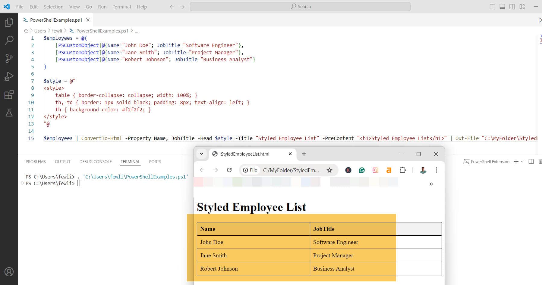 PowerShellFAQs's tweet card. Learn how to create an HTML table in PowerShell using the ConvertTo-Html cmdlet. This guide covers syntax, examples, and tips for generating professional HTML reports.