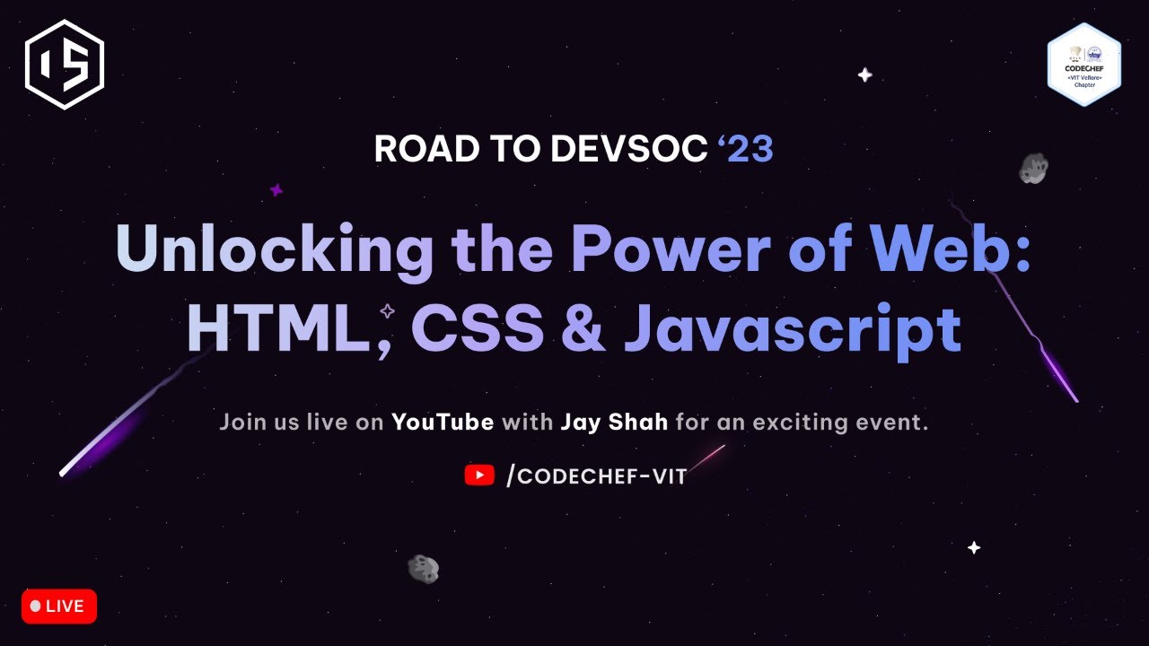 jayshah2002's tweet card. Unlock the power of Web development : HTML, CSS & Javascript