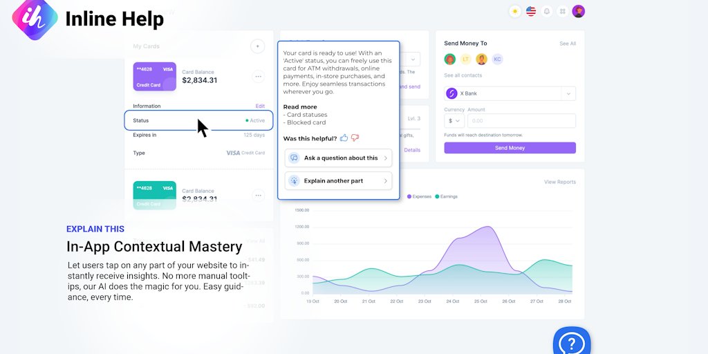 sotak's tweet card. Connect your knowledge base to Inline Help for an in-app assistant that generates support on the fly. Enjoy real-time explanations, interactive tooltips, a chatbot, streamlined ticket responses, and...