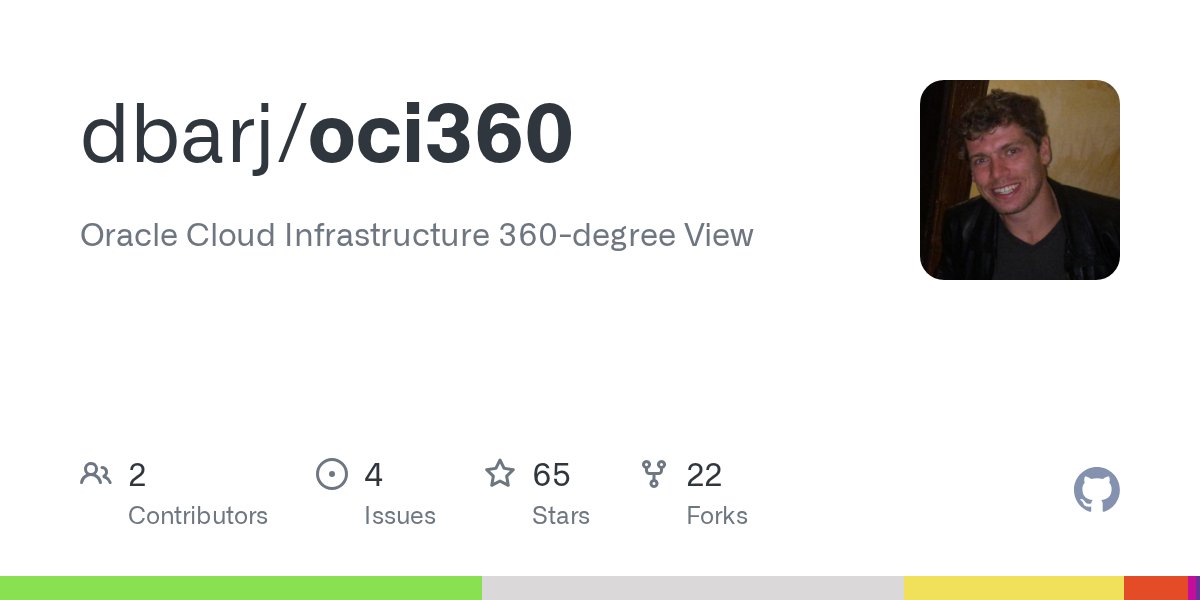 benarch10's tweet card. Oracle Cloud Infrastructure 360-degree View. Contribute to dbarj/oci360 development by creating an account on GitHub.
