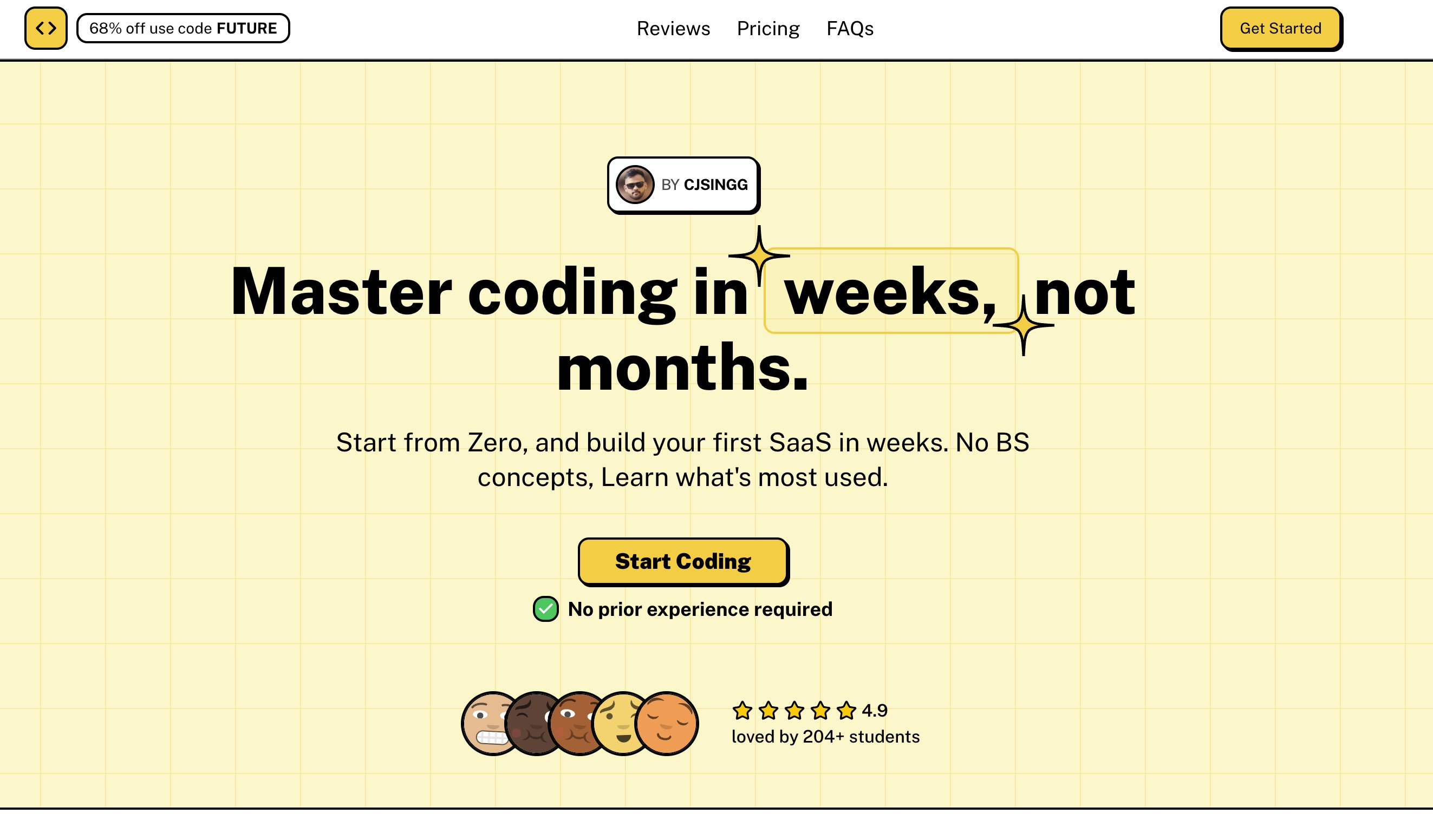 mrterrycarson's tweet card. You can learn and launch your first SaaS in weeks, instead of waiting for months to clear just basic concepts. startcod.ing is the best way to learn coding.