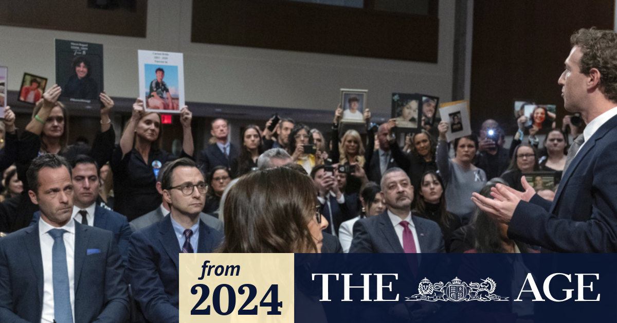 digitechnerd's tweet card. In the hearing room, dozens of parents had stood waiting for the CEOs to enter, holding pictures of their children who had been sexually exploited on social media.