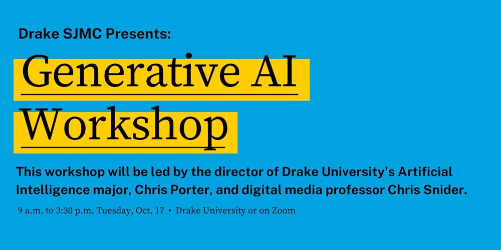 cpporter1000's tweet card. Attendees will learn about current generative AI tools and gain ideas of how those tools can be used in their professional lives.