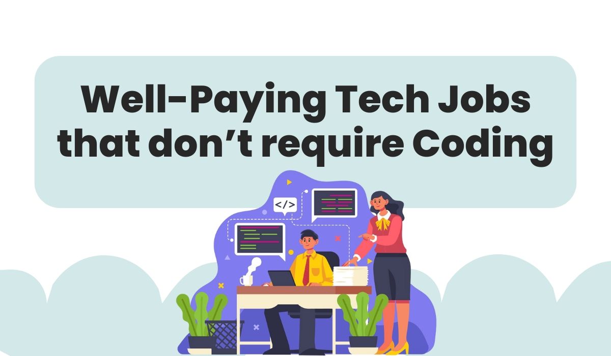 ResourceQueue's tweet card. Explore well-paying tech jobs that don’t require coding. Find high-salary career options in IT, design, and tech support without learning code.