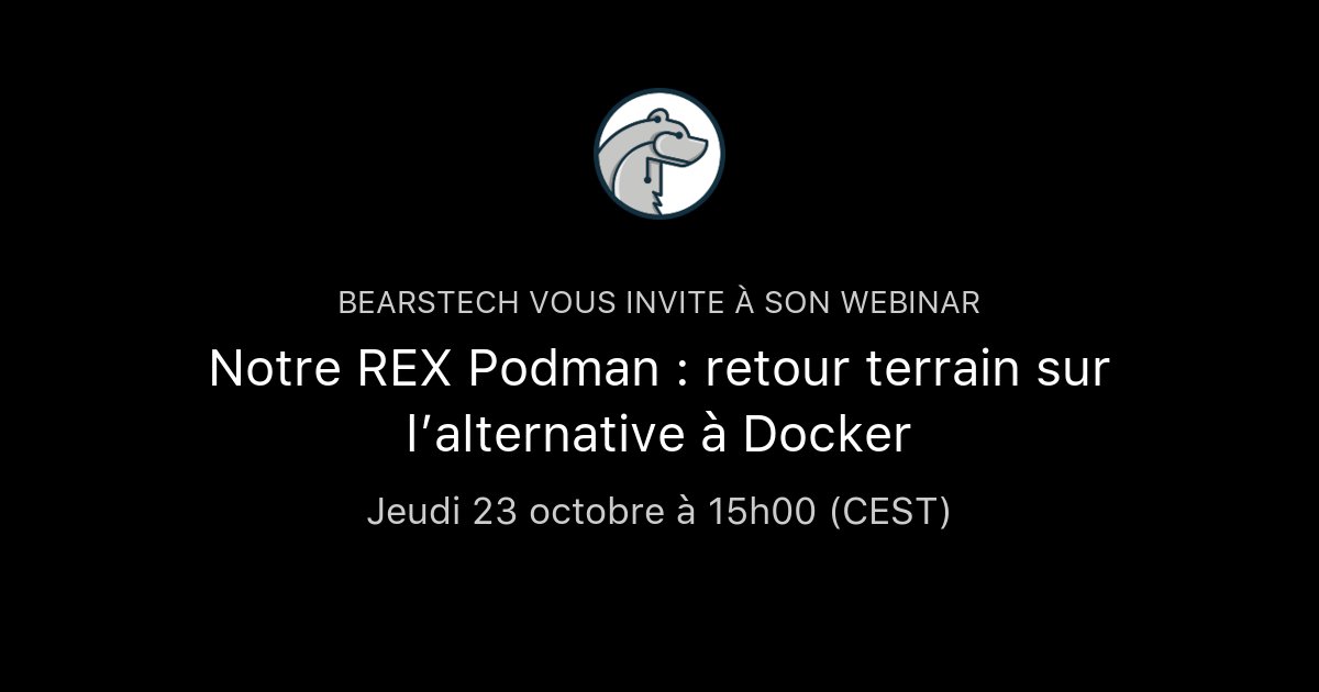 bearstech's tweet card. Public : Développeurs, Chefs de projet, CTOsDepuis plusieurs années nous expliquons que Docker, malgré sa popularité, vient avec des particularités qui peuvent dérouter les équipes habituées aux VM...