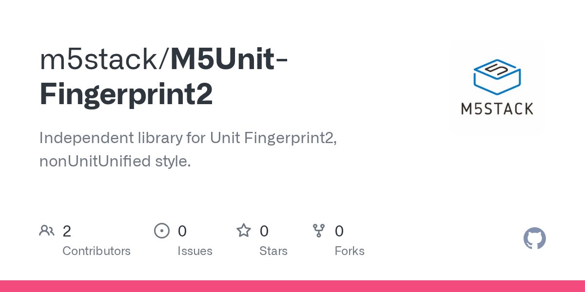 saitotetsuya's tweet card. Independent library for Unit Fingerprint2, nonUnitUnified style. - m5stack/M5Unit-Fingerprint2