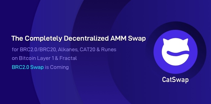 coincookercom's tweet card. CatSwap is the Completely Decentralized AMM Swap based on Smart Contracts for BRC2.0/BRC-20, Alkanes, CAT20 & Runes, on Bitcoin Layer 1 & Fractal.