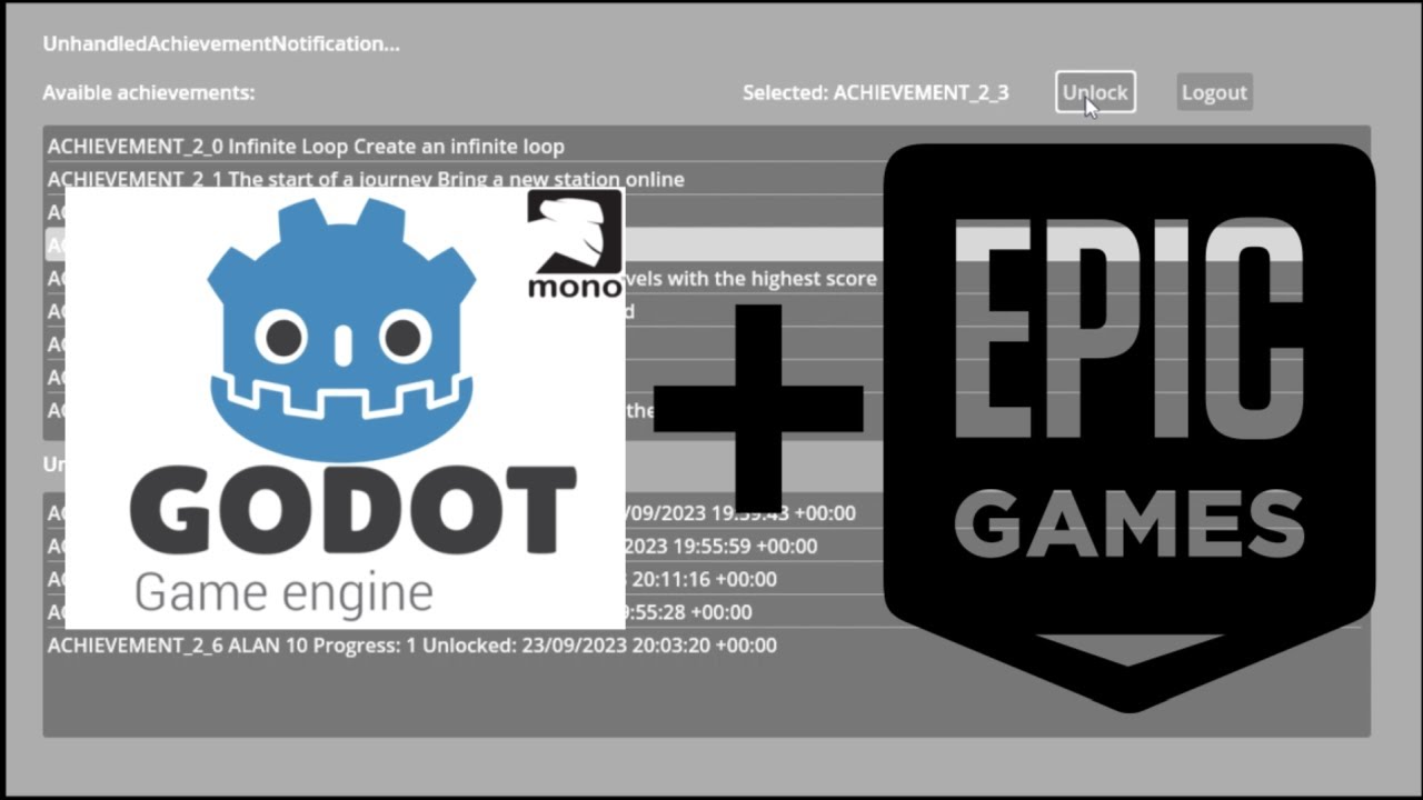 SmithAndCherry's tweet card. Implementing EPIC Achievements in Godot mono (C#): free open-source...