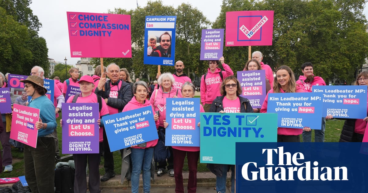 guardian's tweet card. Kim Leadbeater outlines safeguards as some MPs worry proposal does not bar doctors in England and Wales from suggesting option