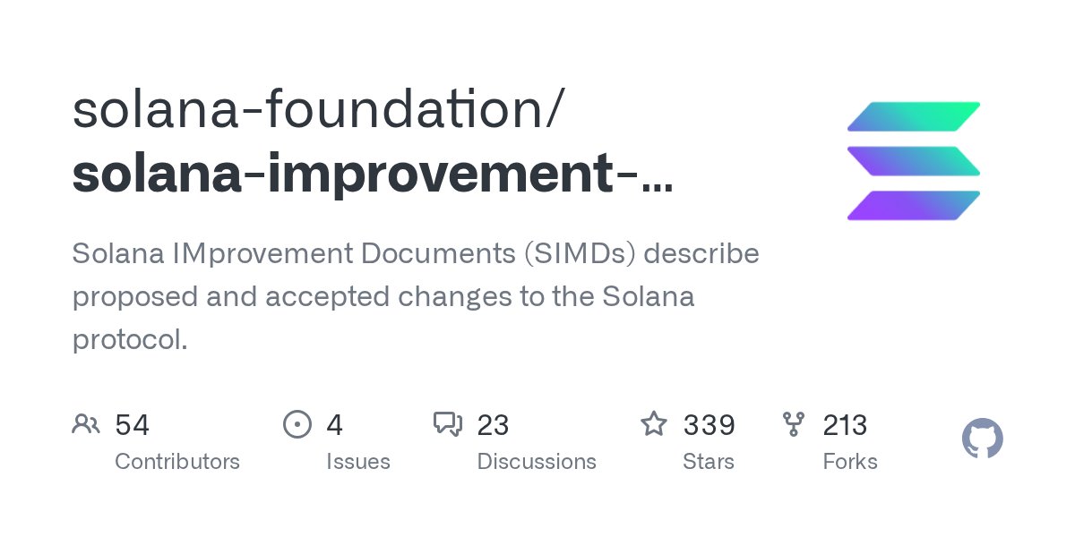 anza_xyz's tweet card. Solana IMprovement Documents (SIMDs) describe proposed and accepted changes to the Solana protocol. - solana-foundation/solana-improvement-documents